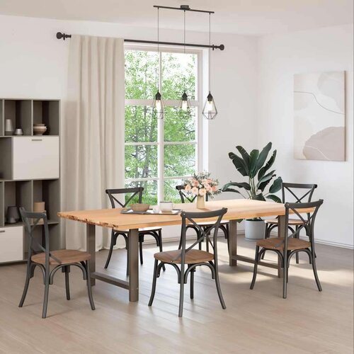  Noge za blagovaonski stol Prirodni čelik 2 kom 100 x (72-73) cm Čelik - Prirodna 100 x (72-73) cm 2 1 Slike