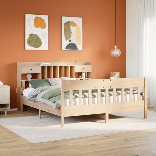 Furnova Posteljni okvir brez vzmetnice 180x200 cm trdna borovina, (21941617) Slike