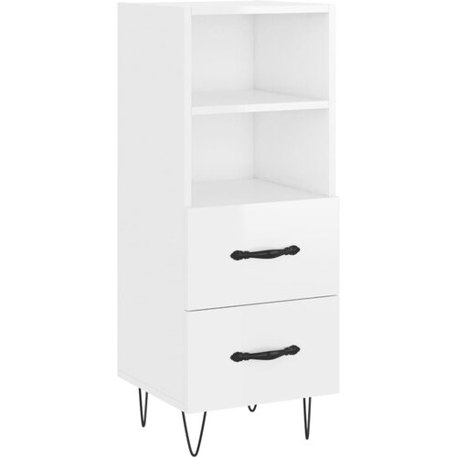 Maison Chic Komoda - Predalnik visok sijaj bela 34,5x34x90 cm inženirski les, (21719448) Slike