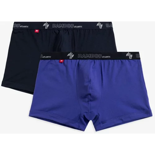 Atlantic Men's Boxer Shorts 2Pack - Navy Blue/Purple