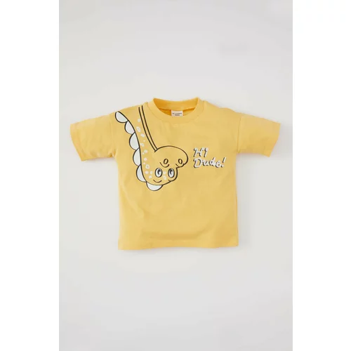 Defacto Baby Boy Crew Neck Animal Patterned T-Shirt