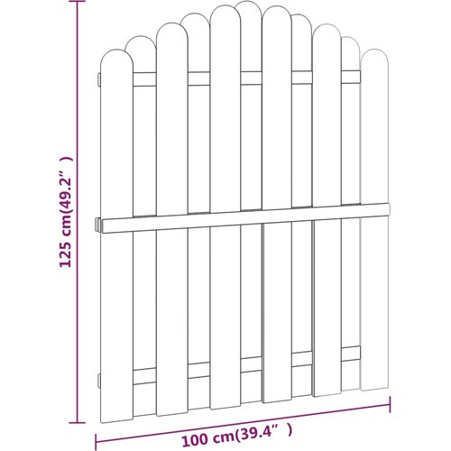  Vrtna vrata od impregnirane borovine 100 x 125 cm Slike