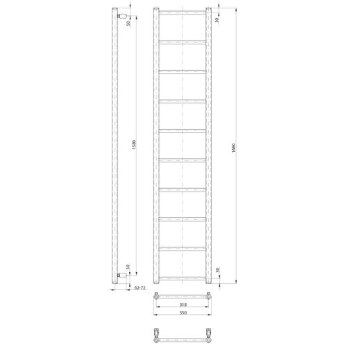 Sapho kupatilski radijator dina 168 x 35 cm, beli Slike