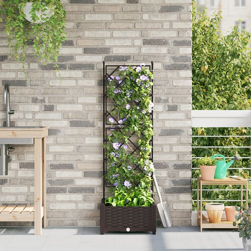 vidaXL Vrtna stojala za rastline Rjava Plastika 40 x 40 x 125 cm Cene
