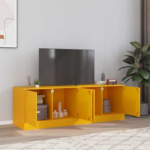 TV ormarići 2 kom boja senfa 67 x 39 x 44 cm čelični Cene