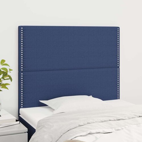 Posteljno vzglavje 2 kosa modro 80x5x78/88 cm blago, (20932462) Cene