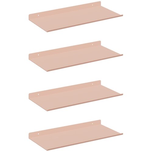  Lebdeća polica Zidne 4 pcs Ružičasta 40 x 18 x 2,5 cm Čelik Slike