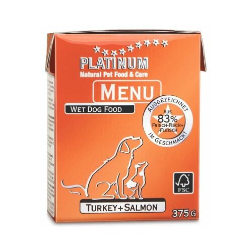 Platinum menu ćuretina i losos 90g Slike