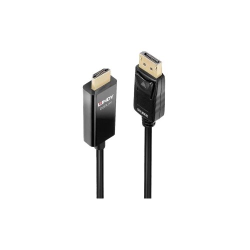 Lindy priključni kabel DisplayPort utikač, HDMI-A utikač 0.5 m crna 40924 DisplayPort kabel Cijene