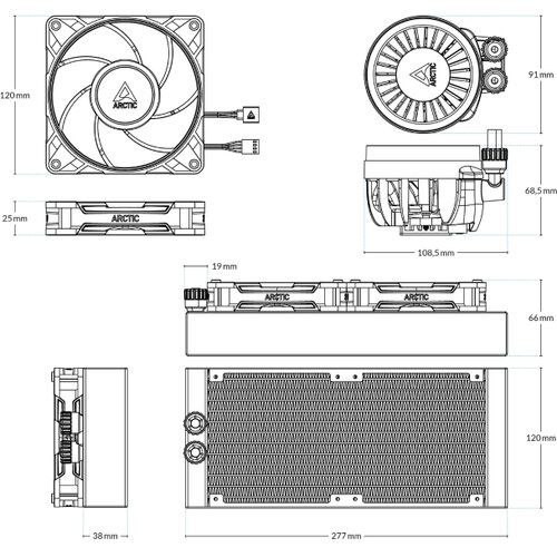 Arctic Fluid freezer ARCTIC III PRO 240 | Liquid cooling Slike