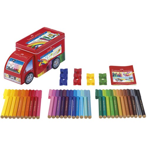  &amp;Scaron;KOLSKI 33BOJE U METALNOJ KUTIJI CONNECTOR TRUCK FABER CASTELL 155533 Slike