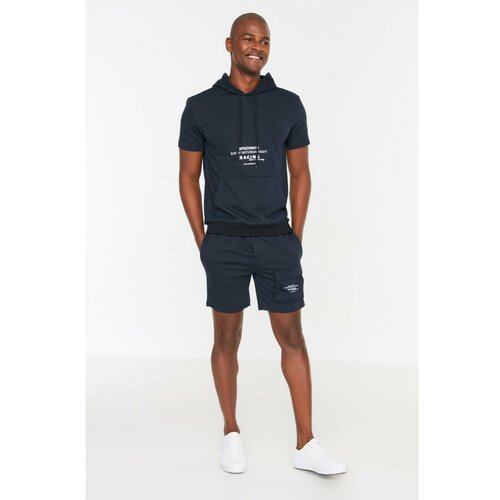 Trendyol Navy Blue Men's Regular Fit Printed Pocket Tracksuit Set Slike