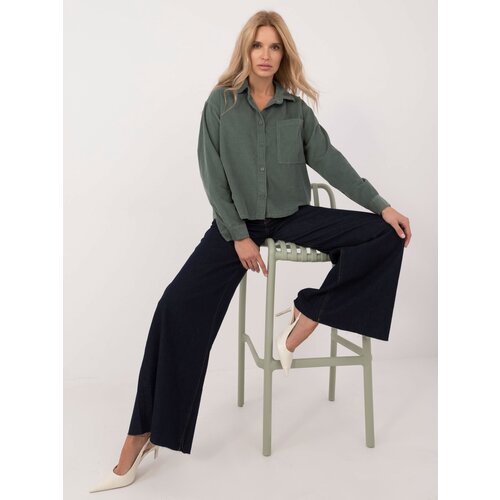 Sublevel Shirt-D70046M11184A1-dark green Slike