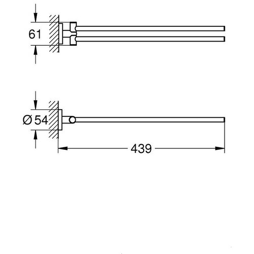 Grohe 40371A01 Essentials držalo za brisače Cene