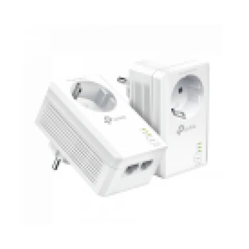 Tp-link TL-PA7027PKIT 1000Mbps AV1000 Powerline Adapter Kit (2 kom komplet) sa integrisanom šuko utičnicom za mrežu preko strujne instalacije, 2xGigabit LAN, plug&play instalacija, domet do 300m Cene
