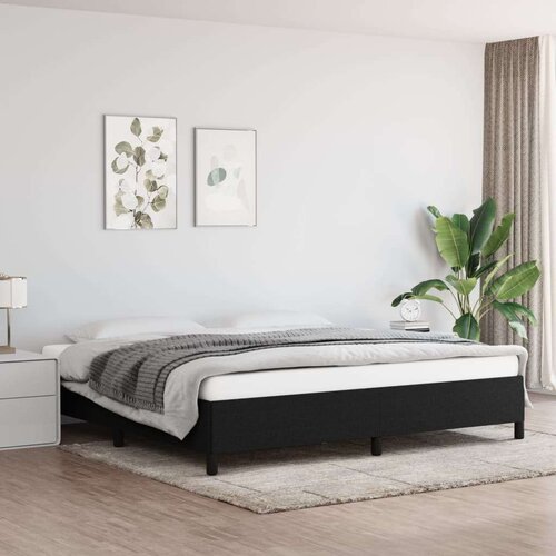  Posteljni okvir črn 200x200 cm blago, (20684614) Slike