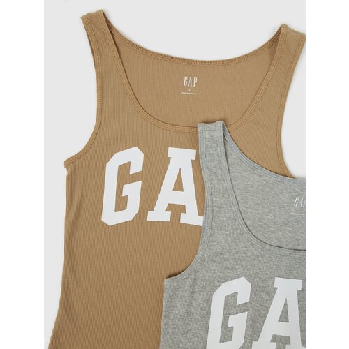 GAP Beige women's tank top Logo tank, 2pcs Cijene