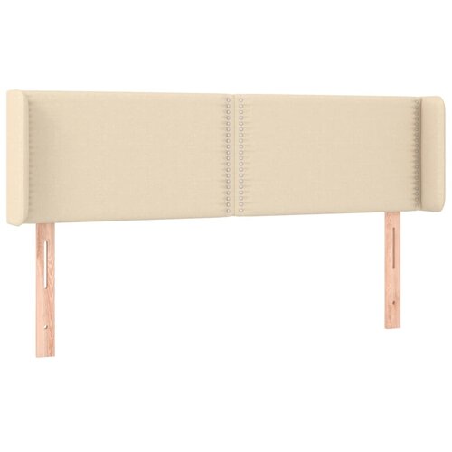 Maison Chic Vzglavna omarica - Nočna omarica - Posteljna omarica z u&amp;scaron;esi krem 147x16x78/88 cm blago, (21708772) Slike