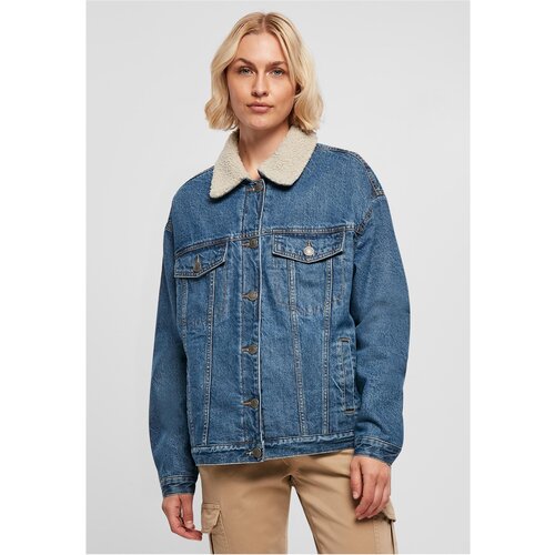 UC Ladies Ladies Oversized Sherpa Denim Jacket clearblue washed Slike