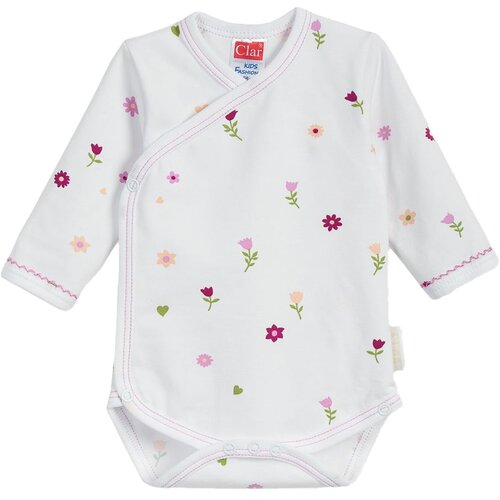 Clar zg. deli bodi preklop KR 01813 potisk rožice D bela 62 Cene