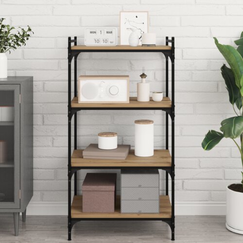 VidaXL Polica za knjige 4 pcs Rjava 100 x 40 x 1.5cm Iverna plo&amp;scaron;ča Slike