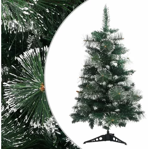  Umjetno božićno drvce sa stalkom zeleno-bijelo 60 cm PVC
