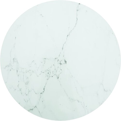 vidaXL Mizna plošča bela Ø60x0,8 cm kaljeno steklo z marmorjem Cene