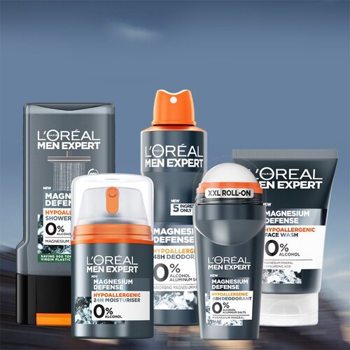 L&amp;acute;Or&amp;eacute;al Paris men expert magnesium defence 24H dnevna krema za obraz za vse tipe kože 50 ml za mo&amp;scaron;ke Slike