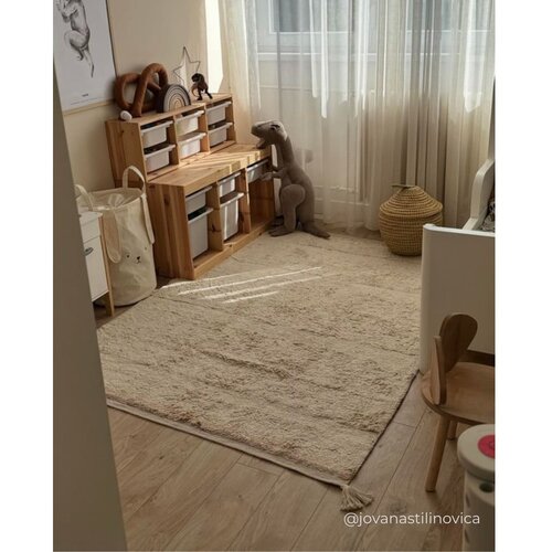 Lorena Canals Krem periv/ručno rađen pamučan tepih 90x130 cm Bloom Natural &amp;ndash; Slike