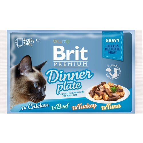 Brit Delicate Fileti za mačke u sosu - Dinner Plate 4x85g Slike
