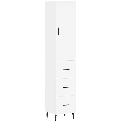Maison Chic Visoka omara - Komoda - Predalnik bela 34,5x34x180 cm inženirski les, (21719231) Cene