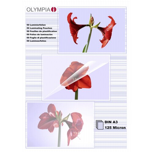 Olympia 1x50 Laminating pouches DIN A3 125 micron 9175 Slike