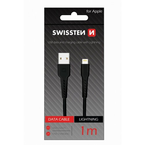 Swissten kabl USB/Lightning 1,0m crna Slike