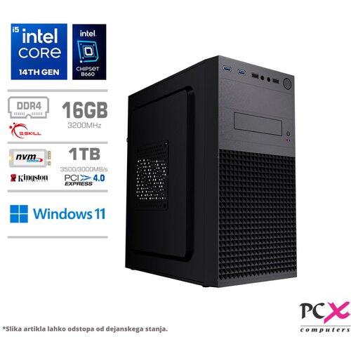 PCX računalnik exam i5&amp;ndash;14400/16GB/1TB/W11P namizni računalnik, (21626885) Slike