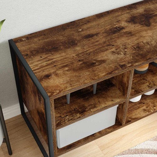  Ormar za cipele Dimni hrast 100 x 35 x 44 cm Konstruirano drvo Slike