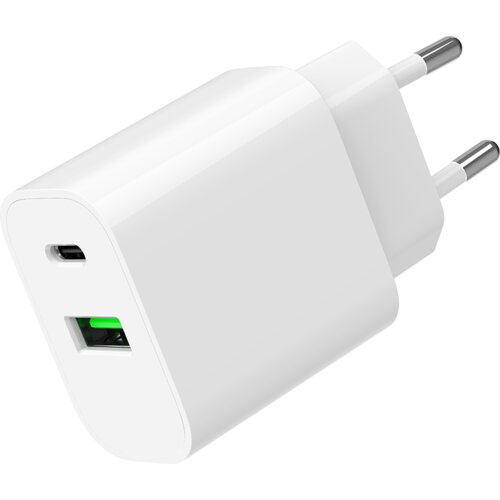  USB punjač 1xType-C + 1xUSB-A fast charger, 20W, white GEMBIRD, TA-UC-PDQC20-01-W Cijene