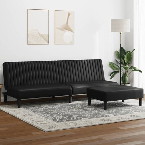 vidaXL 2-dijelni set sofa crni od umjetne kože Cijene