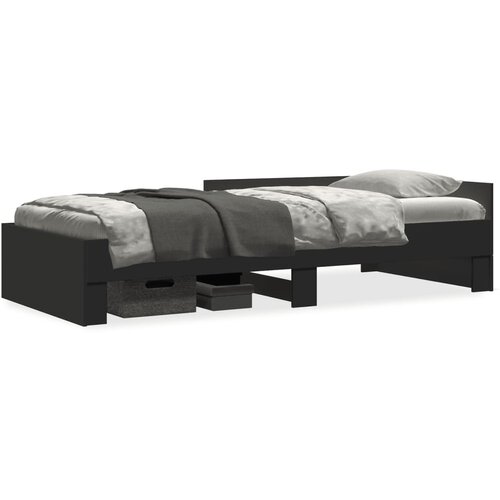 vidaXL Okvir za krevet crni 90x200 cm konstruirano drvo Cijene