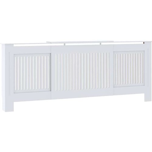 VidaXL pokrivač radijatora 2 pcs bijelo (142-205) x 20.5 x 81.5 cm Slike