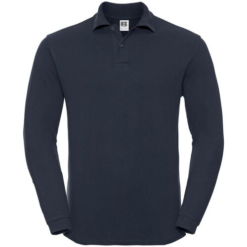 RUSSELL Navy blue long sleeve polo shirt Slike