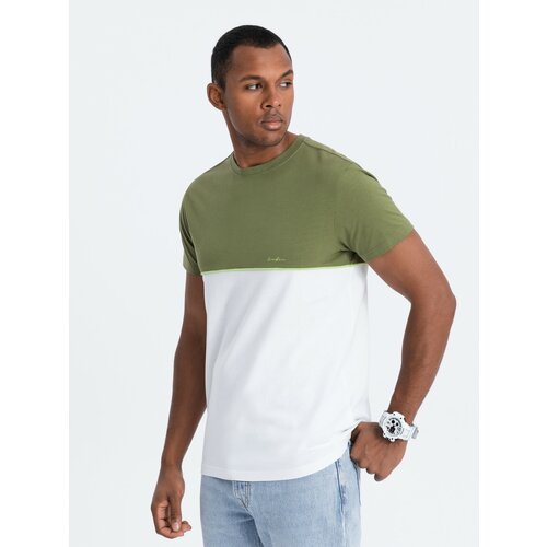 Ombre Men's two-tone cotton T-shirt Slike