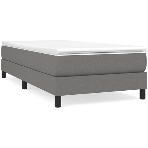 Maison Chic Posteljni okvir - Enojna postelja - Postelja za odrasle brez vzmetnice temno siv 90x190 cm blago-J7898, (21768681) Slike