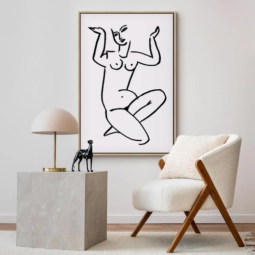  Slika - Uncertain Encouragement (1 Part) Vertical 80x120 U prirodnom drvenom okviru Slike