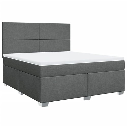 Maison Chic Box spring postelja - Vzmetna postelja z vzmetnico temno siva 180x200 cm blago SL11481, (21904836) Cene