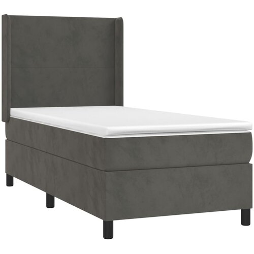  box spring s madracem LED tamnosivi 90x190 cm bar&amp;scaron;un Slike