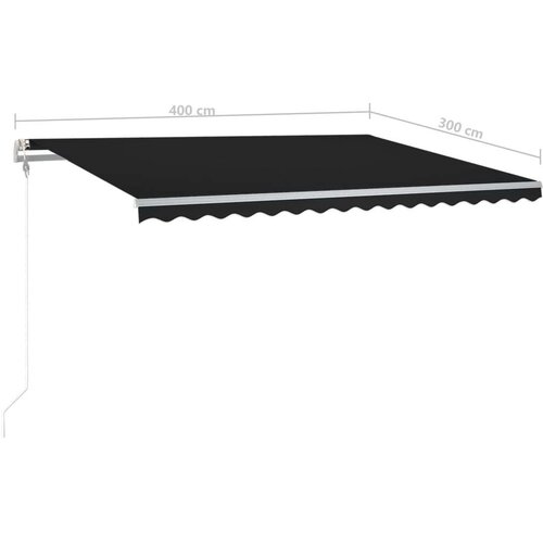  Automatska tenda sa senzorom za vjetar LED 400x300 cm antracit Slike