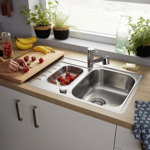 Blanco sudoper LANTOS II 6 S-IF INOX 18/10 dorada četkom - sjajni, pribor 18/10, s dalj. upr. Cijene