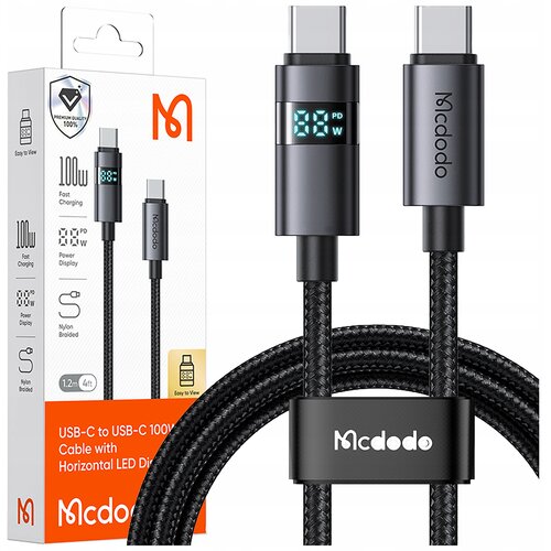 McDodo KABEL Z ZASLONOM USB-C HITRO POLNJENJE USB TIPA C 5A 100W 1M, (5000311003) Cene