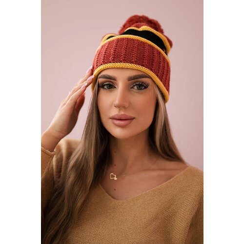 Kesi Women&amp;#039;s cap Kinga K297 foxy + mustard + black Slike
