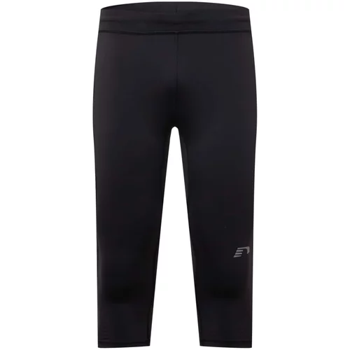 New Line Športne hlače srebrno-siva / črna